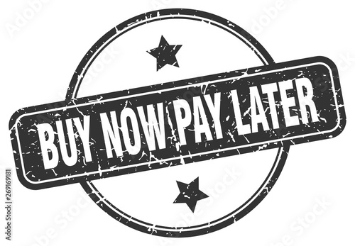 buy now pay later grunge stamp