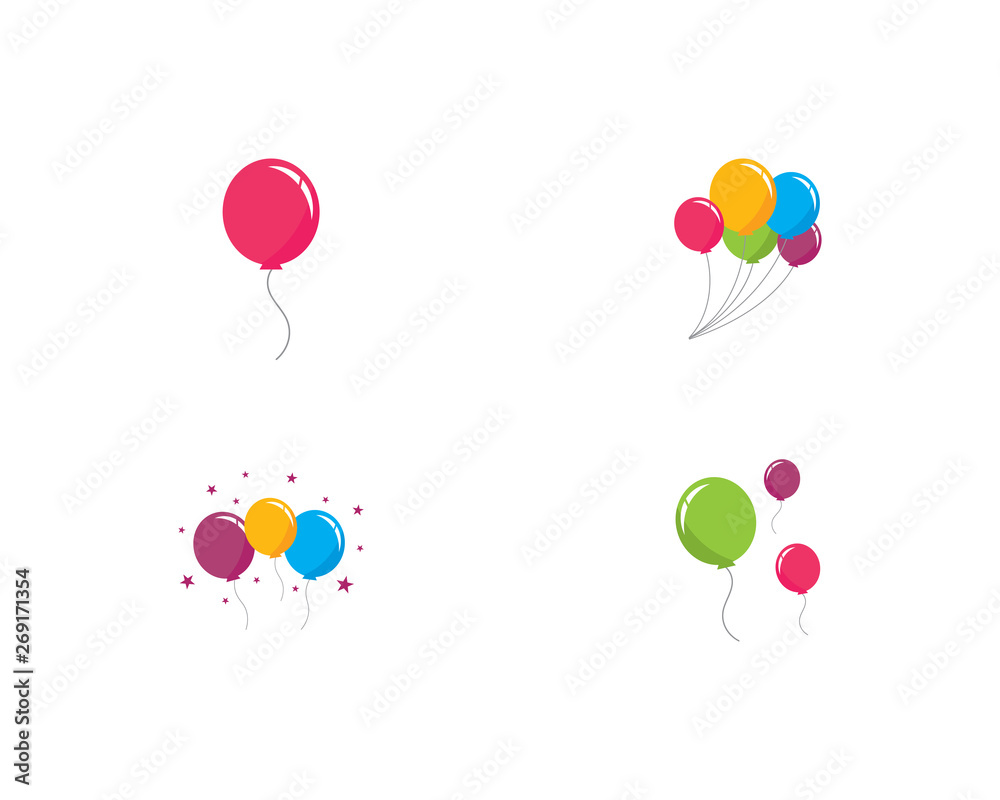 Balloon vector icon template design Balloon vector icon template design