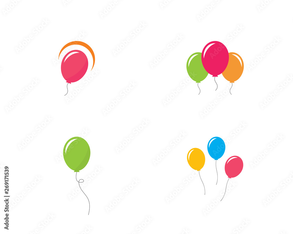 Balloon vector icon template design 