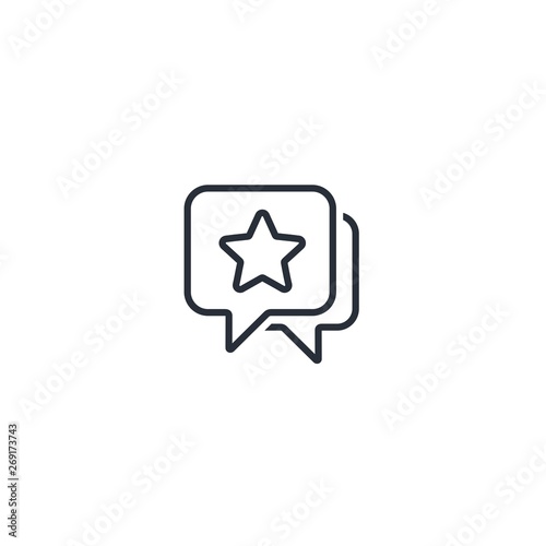 Feedback. Approval, praise. Activity in social networks. Linear vector icon.