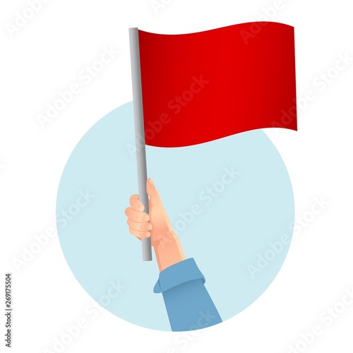 red flag in hand icon