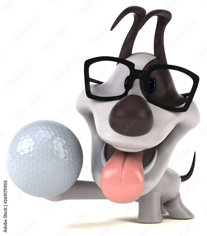 Fun dog - 3D Illustration Fun dog - 3D Illustration