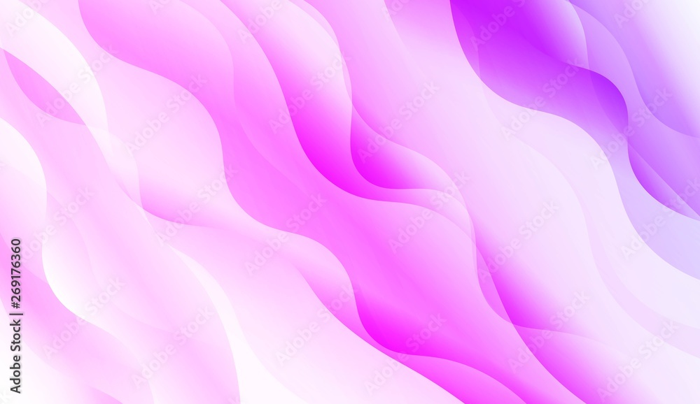 Obraz premium Futuristic Color Design Geometric Wave Shape, Lines. For Your Design Wallpapers Presentation. Vector Illustration with Color Gradient.