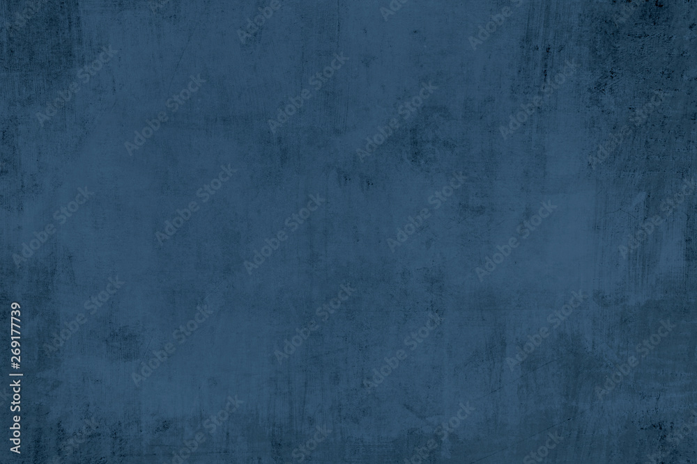 Old blue wall grungy background or texture