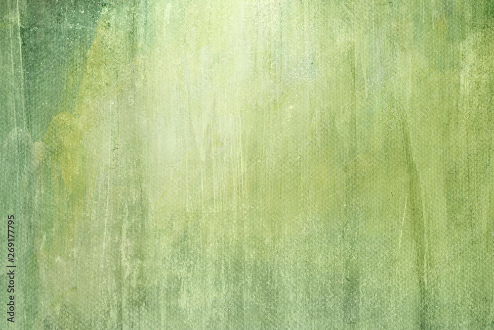 Old green grungy canvas background or texture