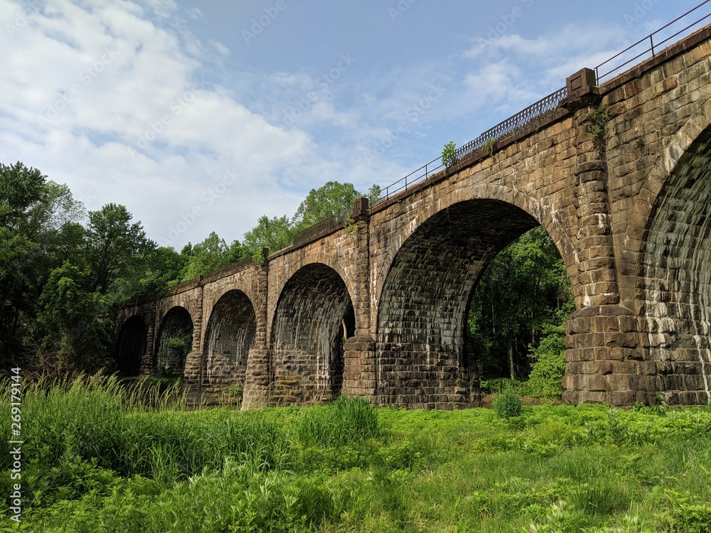 Green Pasture with Arched Bridge (Viaduct