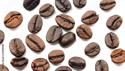 Coffee beans  Isolated on a white background