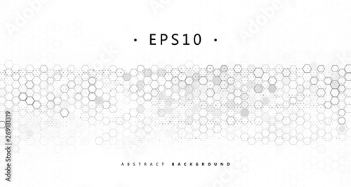 The abstract background of molecular structure and graphic design of technology sense.