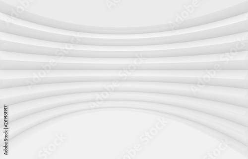 3d rendering. modern curve gray panal wall design background. © PATARA
