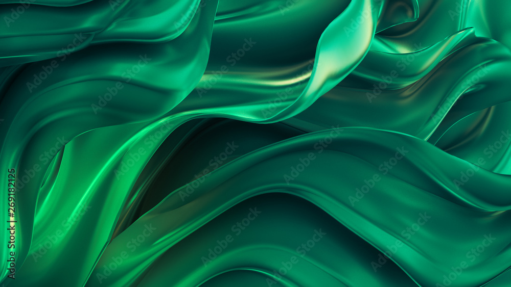 Fototapeta premium Elegant, luxury silk background. 3d illustration, 3d rendering.