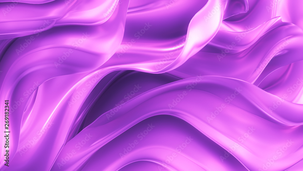 Obraz premium Elegant, luxury silk background. 3d illustration, 3d rendering.