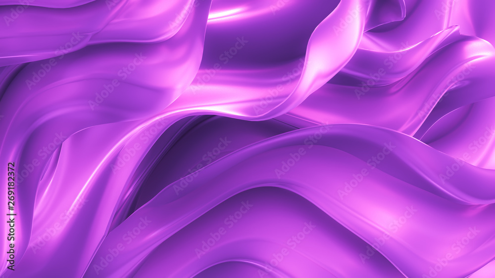 Fototapeta premium Elegant, luxury silk background. 3d illustration, 3d rendering.