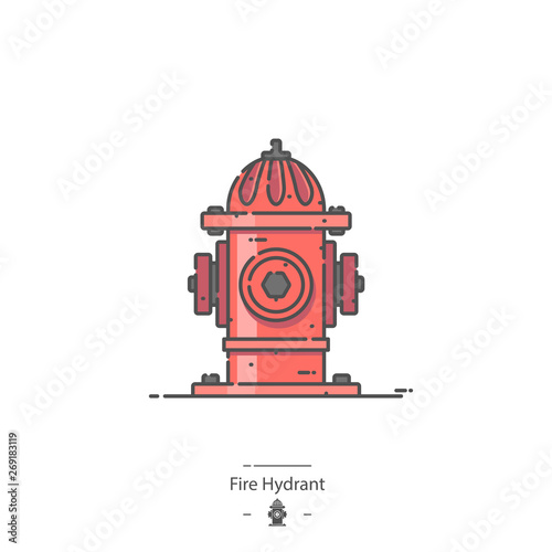 Fire Hydrant - Line color icon