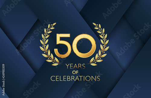 Gold plated typography design on black background 