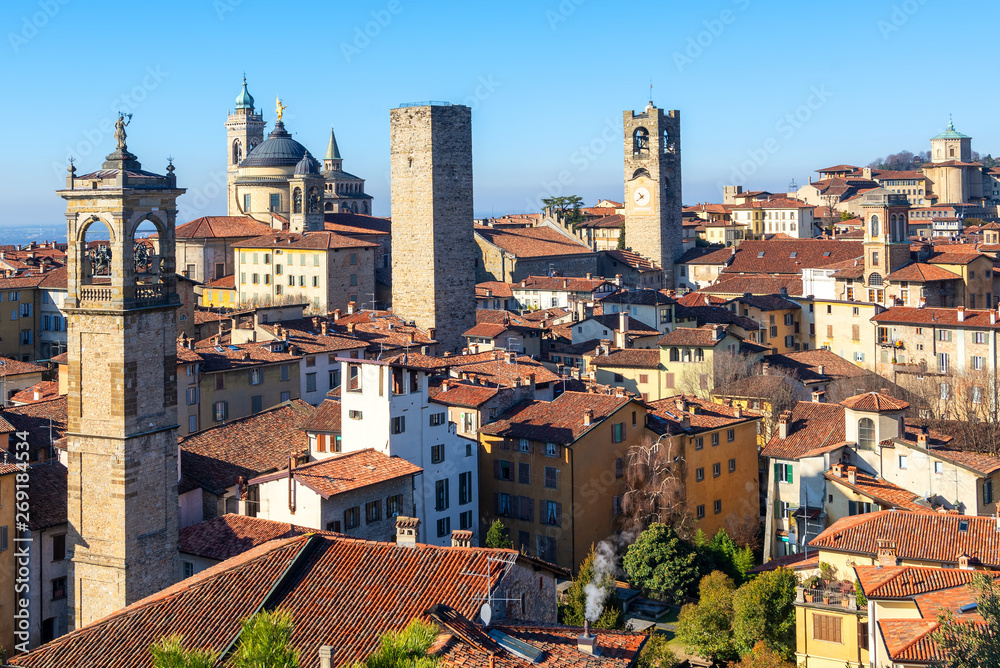 Bergamo historical Old Town, Lombardy, Italy
