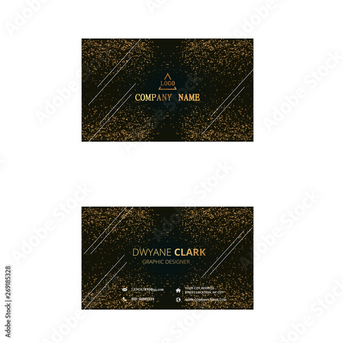 luxury golden star bussness card