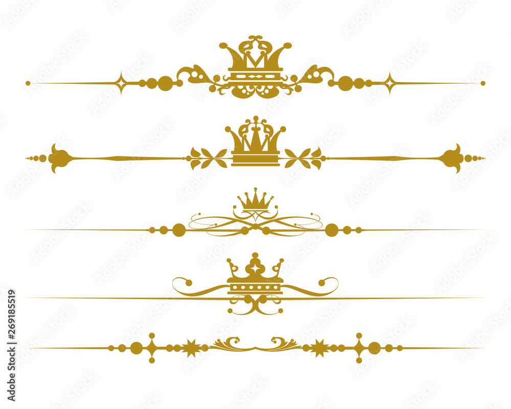 gold royal elements for design Stock Vector | Adobe Stock