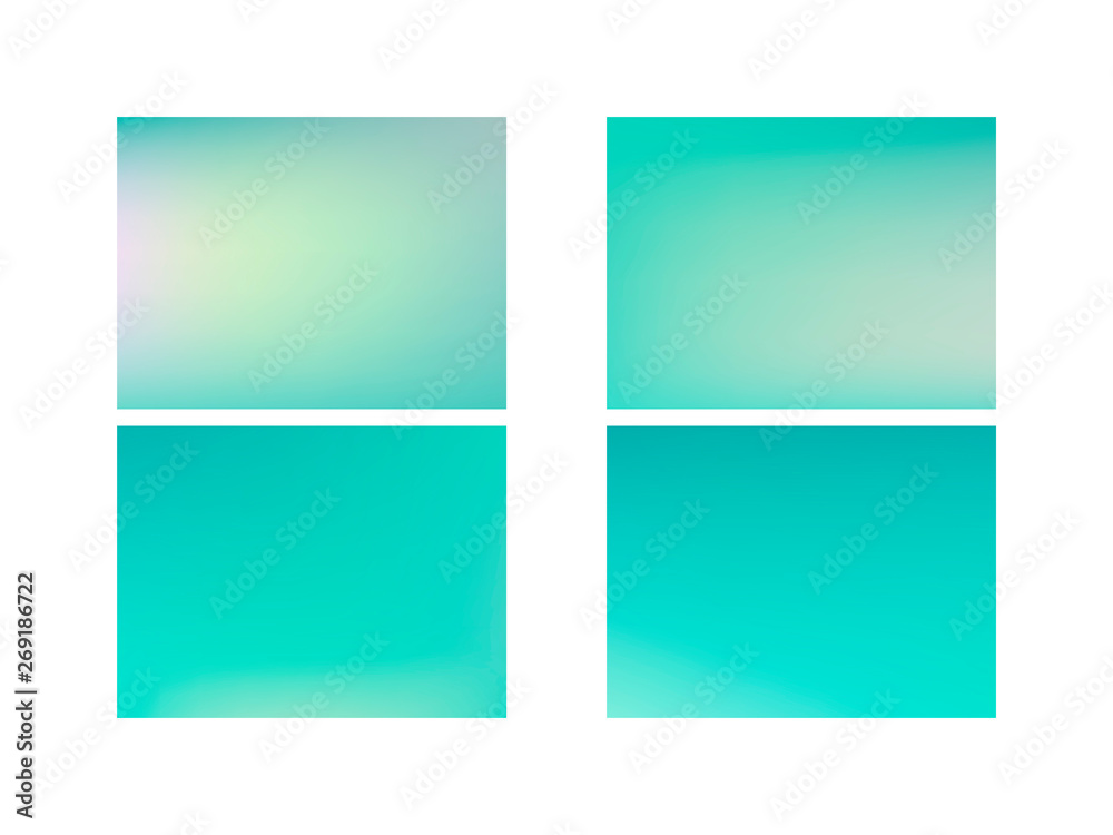 Fototapeta premium Abstract green and blue blurred gradient mesh background