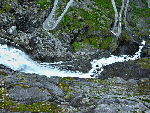 Norway-outlook on the Troll trail and waterfall photo