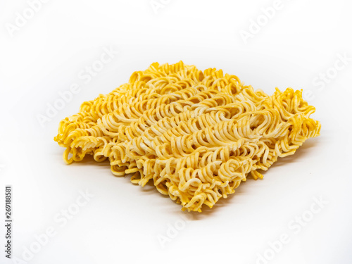Instant noodles, isolated on white background 