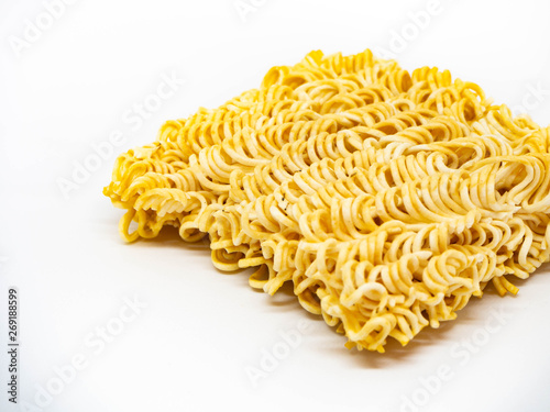Instant noodles, isolated on white background 