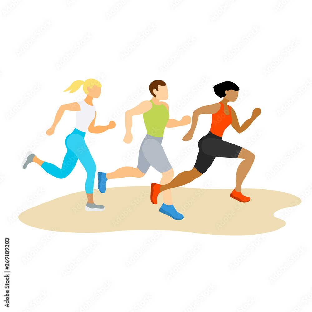 Runnig people illustration Runnig people illustration