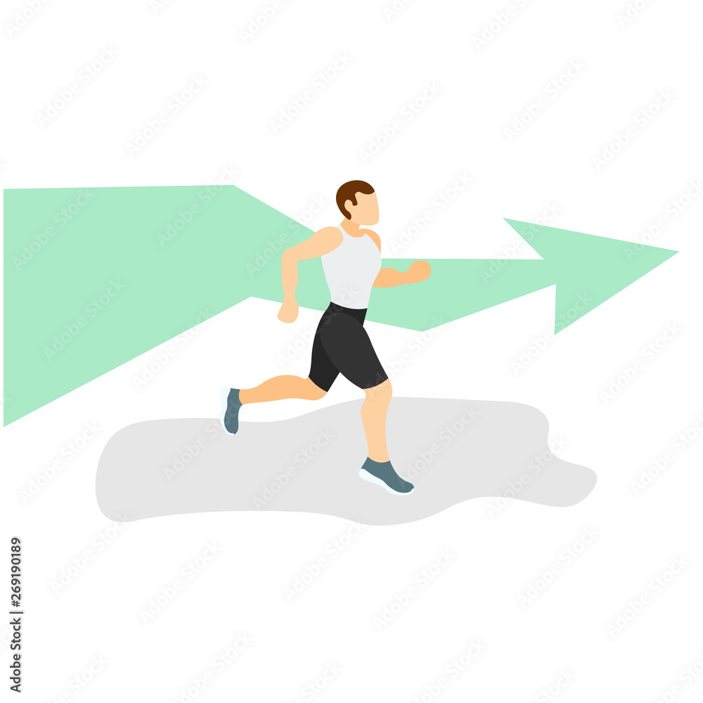 Runnig people illustration Runnig people illustration