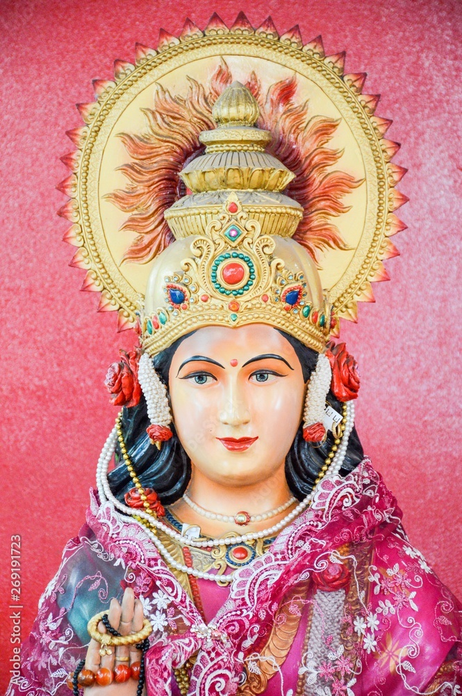 beautiful Lakshmi statue in Saman temple, Thailand