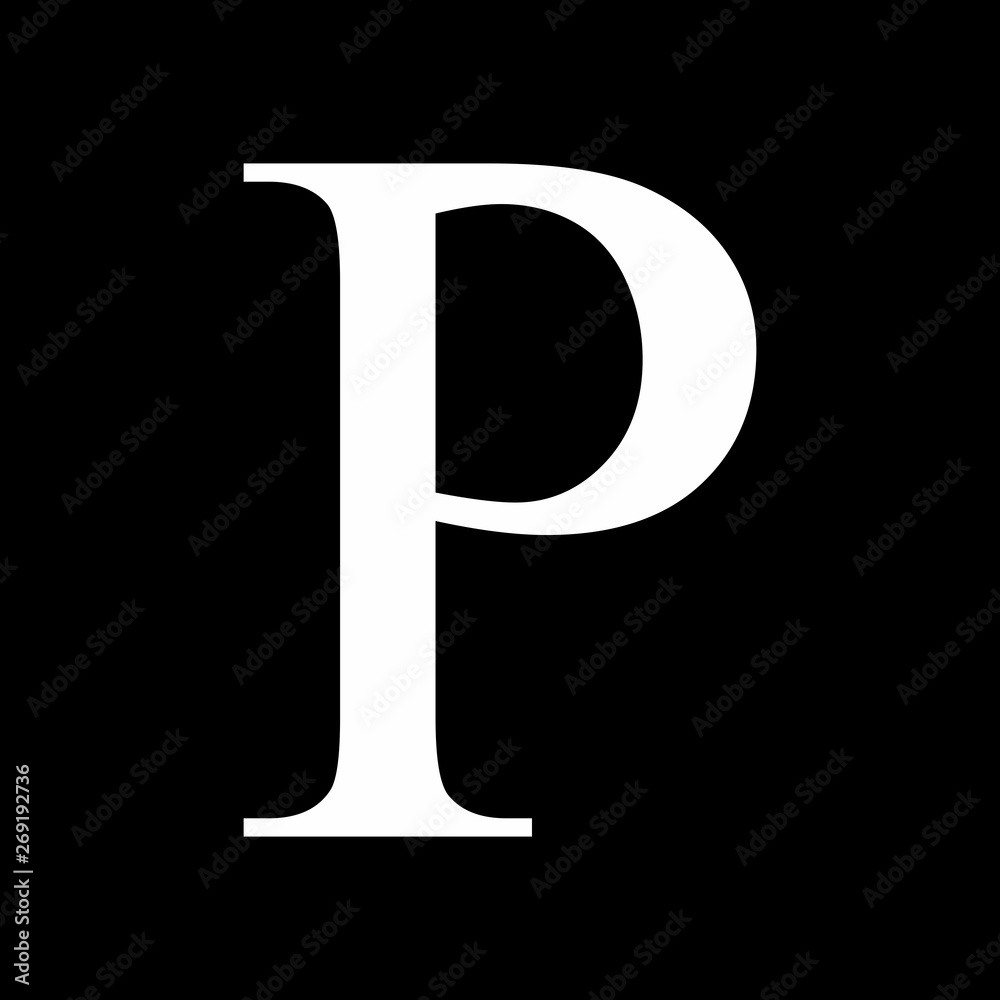 Rho greek sign Rho greek sign