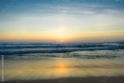 Sunset on the sand © Luis