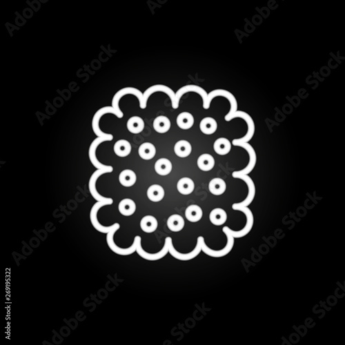 Fat, organ neon icon. Elements of human organ set. Simple icon for websites, web design, mobile app, info graphics