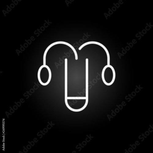 Penis, organ neon icon. Elements of human organ set. Simple icon for websites, web design, mobile app, info graphics