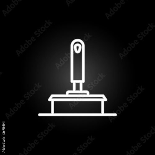 Cleaning wiper neon icon. Elements of kitchen utencils set. Simple icon for websites, web design, mobile app, info graphics