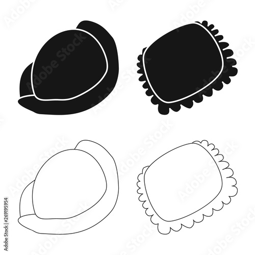 Vector design of products  and cooking icon. Set of products  and appetizer stock vector illustration.