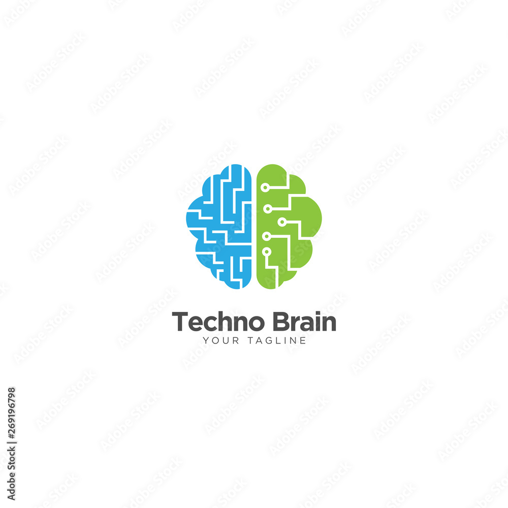 Creative Brain Technology Logo Design Vector Creative Brain Technology Logo Design Vector