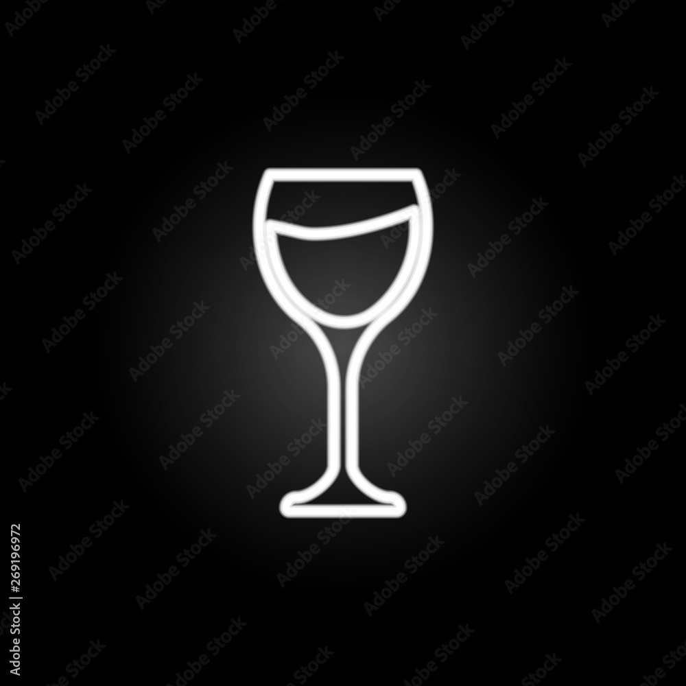 Wine glass, alcohol glass, drink neon icon. Elements of kitchen utencils set. Simple icon for websites, web design, mobile app, info graphics Wine glass, alcohol glass, drink neon icon. Elements of kitchen utencils set. Simple icon for websites, web design, mobile app, info graphics