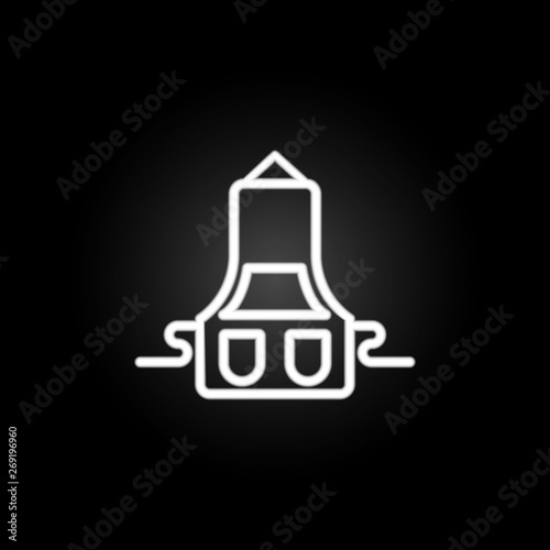Apron, chef apron, uniform, pinafore neon icon. Elements of kitchen utencils set. Simple icon for websites, web design, mobile app, info graphics