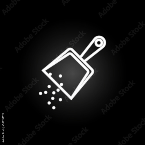 Dustpan neon icon. Elements of kitchen utencils set. Simple icon for websites, web design, mobile app, info graphics