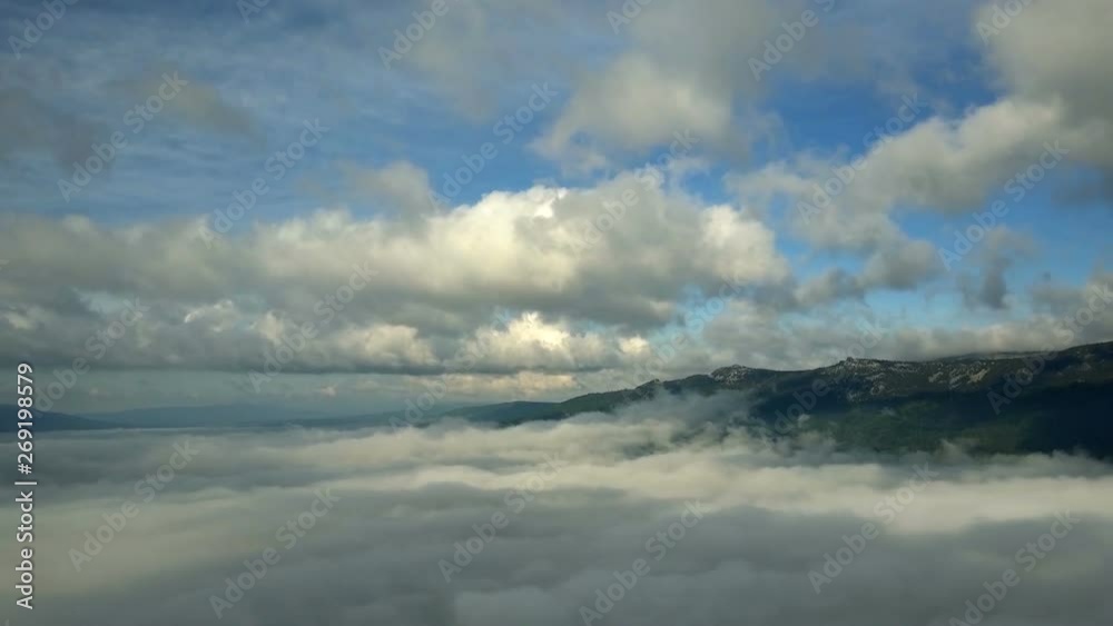 Mountain range in the clouds Mountain range in the clouds