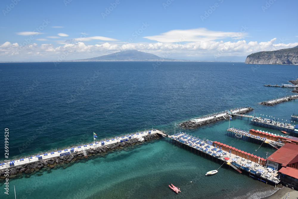 View of the Gulf of Naples from the coast of Sorrento