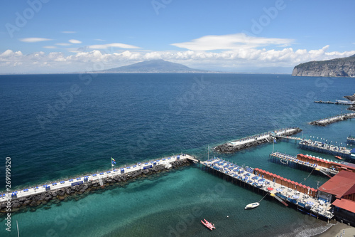 View of the Gulf of Naples from the coast of Sorrento