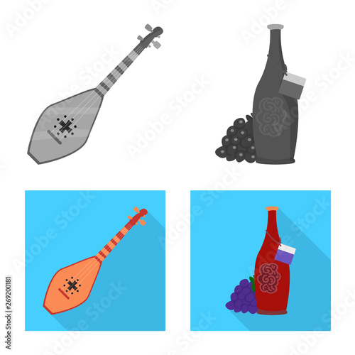 Vector illustration of culture and sightseeing logo. Collection of culture and originality vector icon for stock.