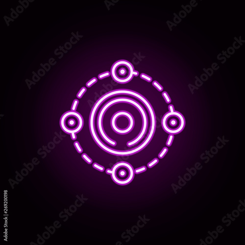 vortex neon icon. Elements of physics set. Simple icon for websites, web design, mobile app, info graphics
