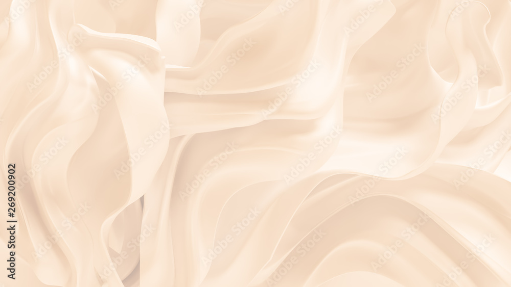 Fototapeta premium Luxury elegant background with silk drapery. 3d illustration, 3d rendering.