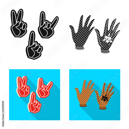 Isolated object of silhouette and safety symbol. Set of silhouette and comfort stock vector illustration. © pandavector