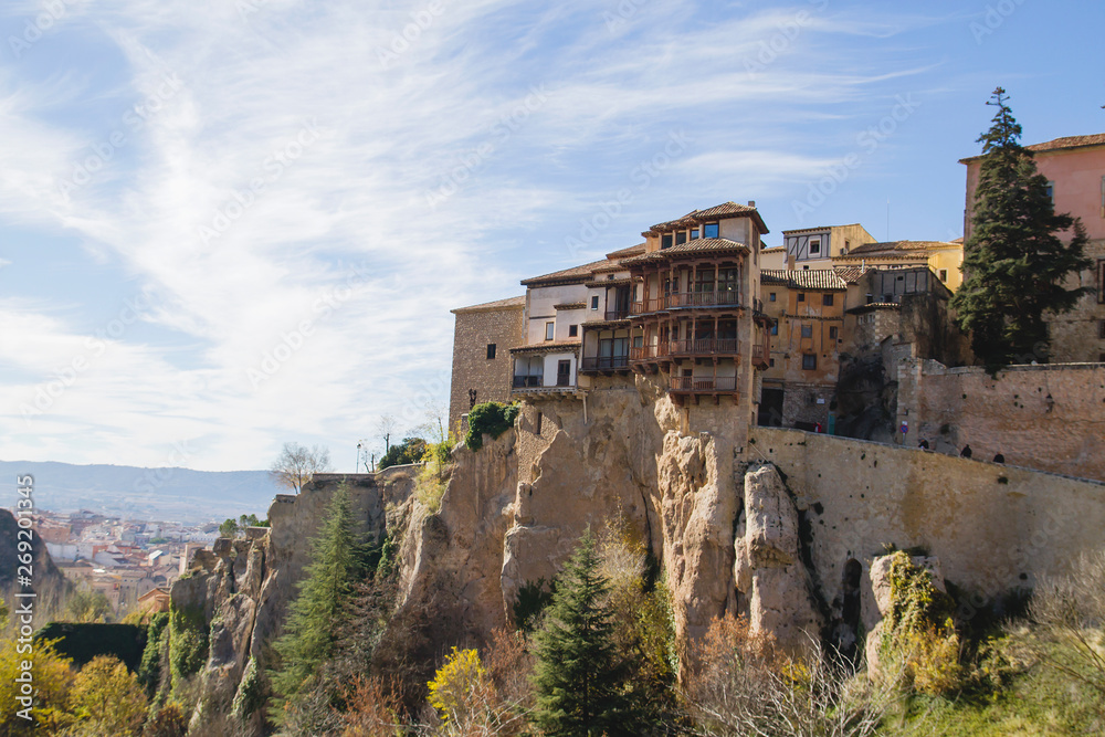 Casas Colgadas monumental buildings in Cuenca old town, Spain Casas Colgadas monumental buildings in Cuenca old town, Spain