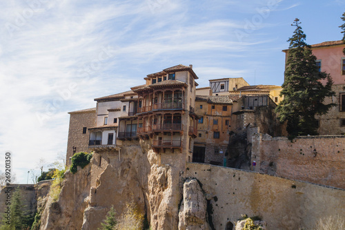 Casas Colgadas, medieval hanging houses on a cliff edge in Cuenca, Spain photo