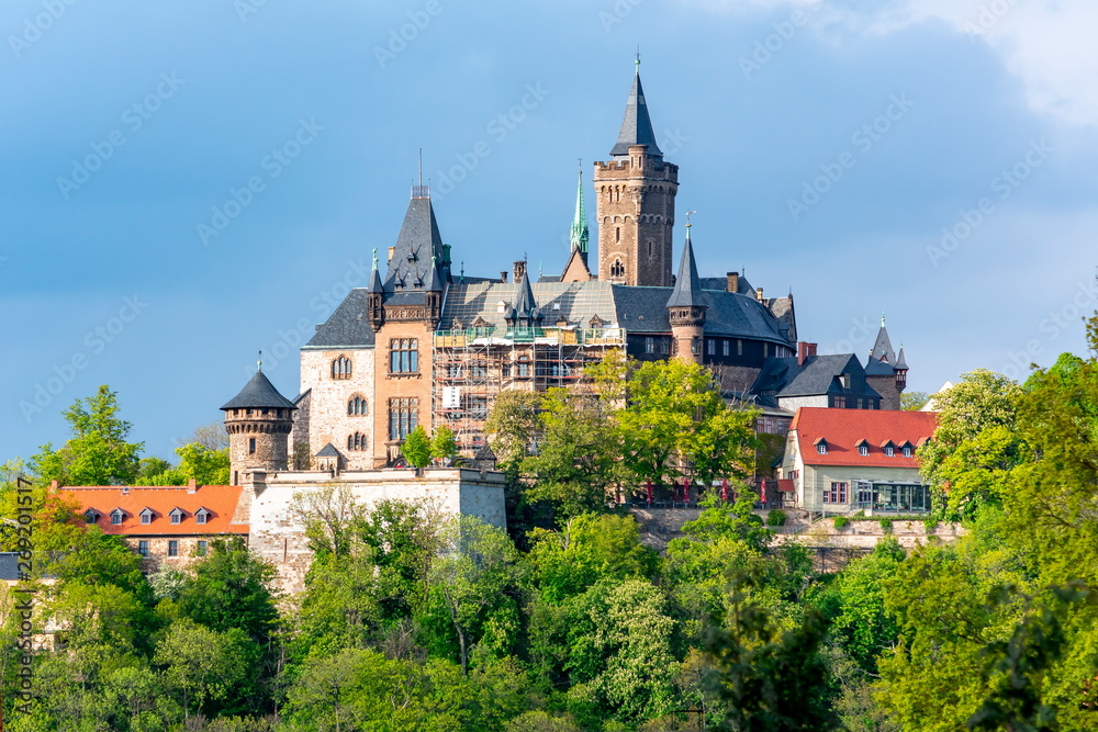 Wernigerode Castle at sunset, Germany Wernigerode Castle at sunset, Germany