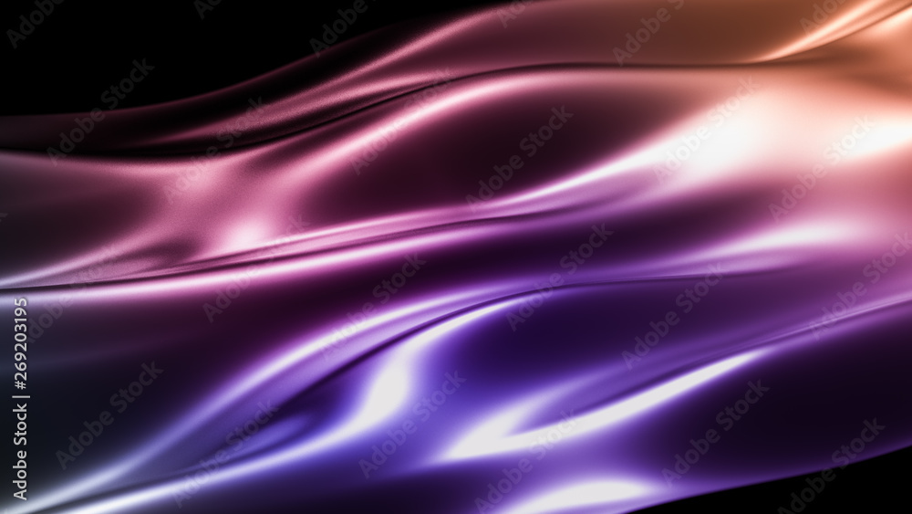 Fototapeta premium Luxury elegant background abstraction fabric. 3d illustration, 3d rendering.