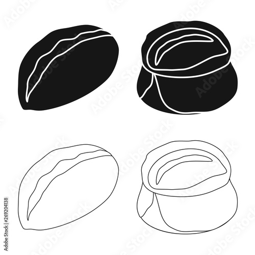 Vector illustration of products  and cooking icon. Set of products  and appetizer stock vector illustration.